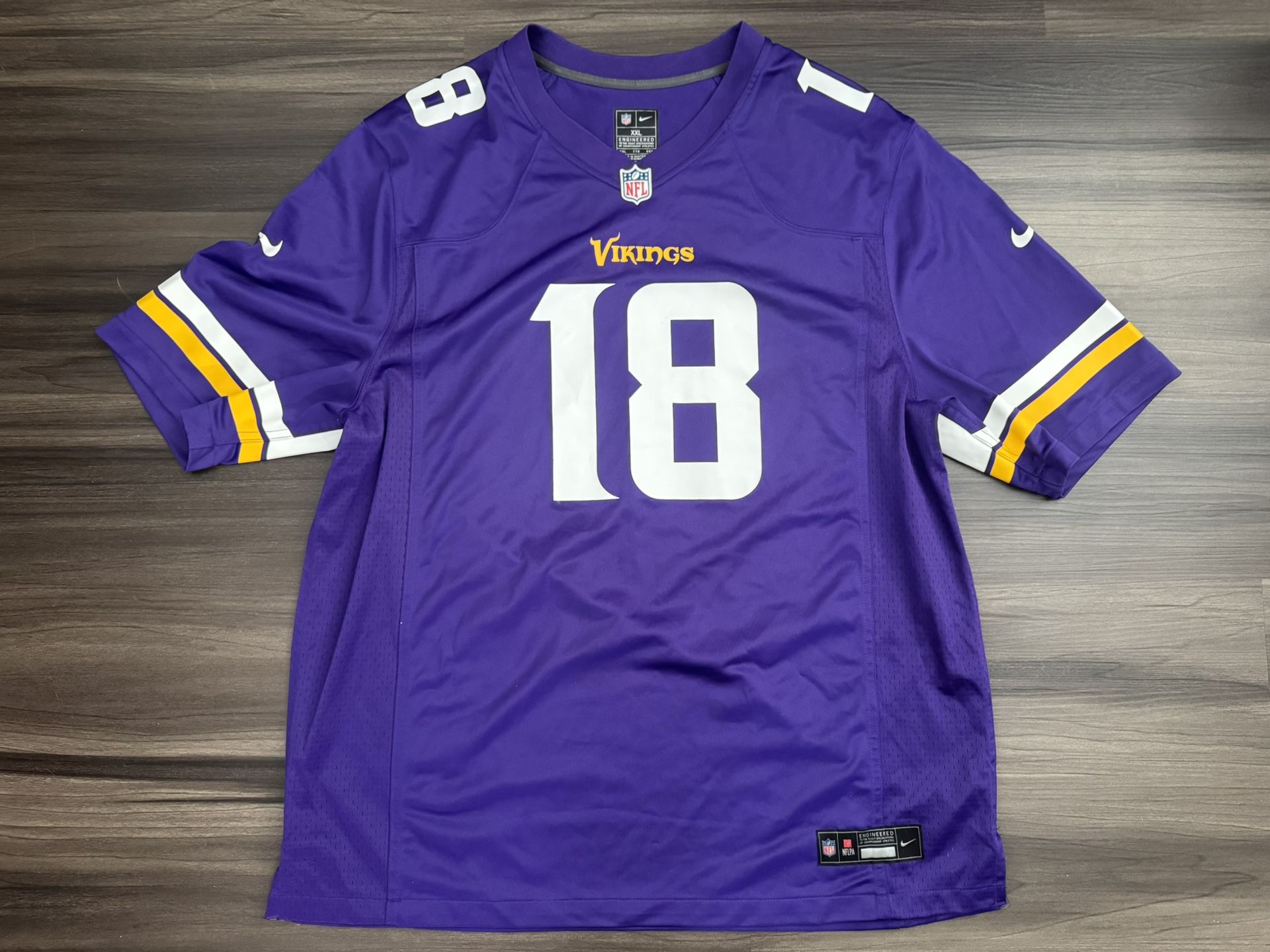 Nike Minnesota Vikings Justin Jefferson #18 NFL Home Game Jersey Men’s 2XL 100% authentic. Good condition. This Nike Minnesota Vikings Justin Jeffe