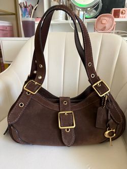Coach Drifter Suede Chocolate Brown
