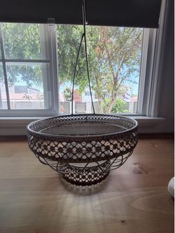 Decorative Metal Fruit Basket / Kitchen Centerpiece