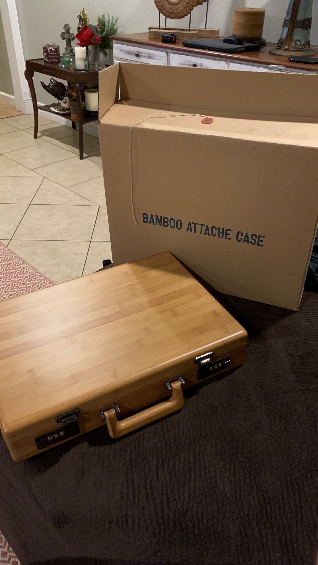 Bamboo attache case