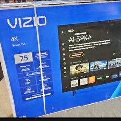 75 Tv $55 Down On Finacing Free Delivery 6 Month Warranty.  75 Vizio Tv Smart 4k Hdtv 
