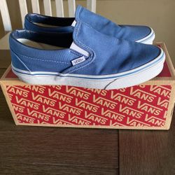 VANS CLASSIC SLIP ON NAVY MEN’S SIZE 6.5 WOMEN’S SIZE 8