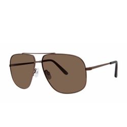 Modz Sunz La Concha Aviator Double Bridge Sunglasses Brown Frame 62-14-145