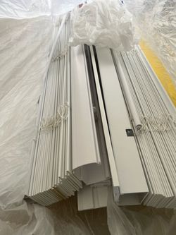 White Cordless Faux Wood Blinds for Windows