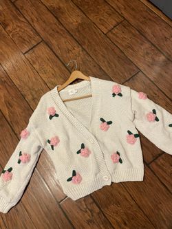 Knitted Cardigan Sweater Medium 