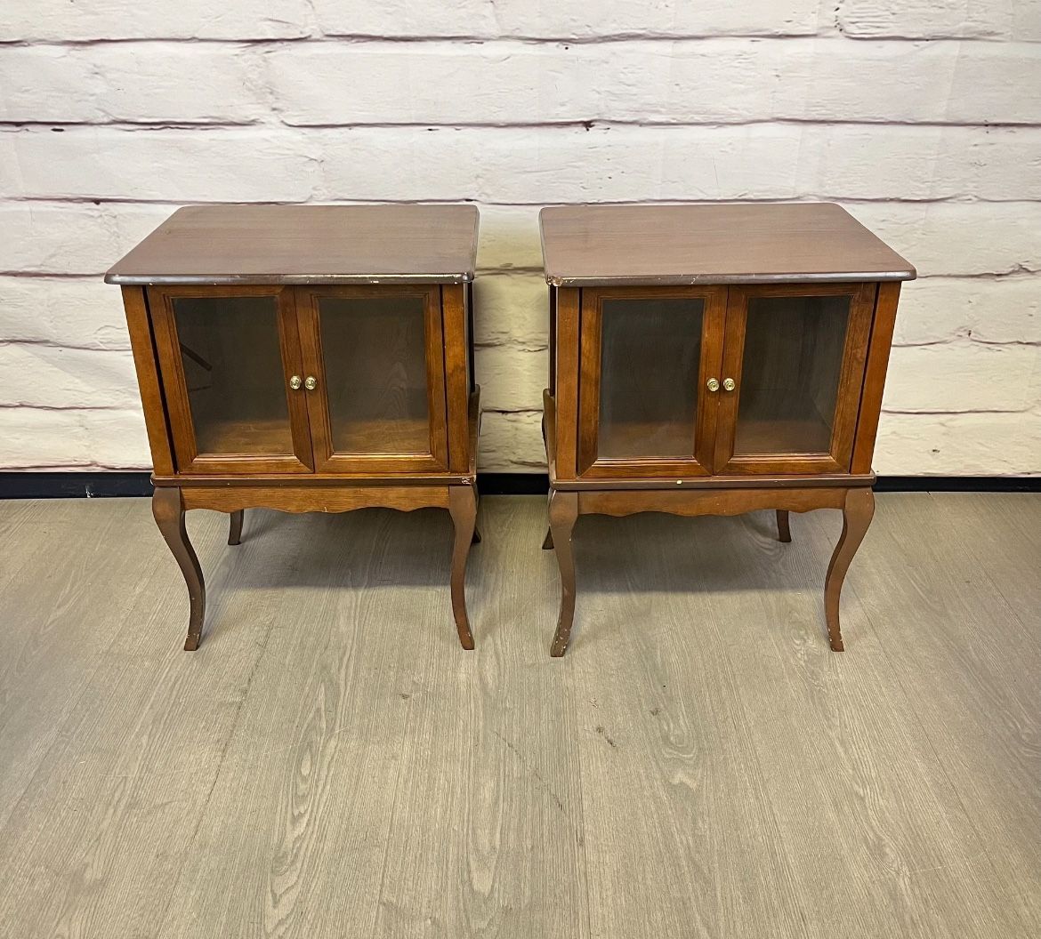 Side Tables Cabinets Curio 2pc