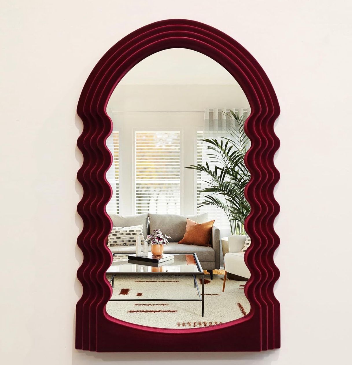 Christmas decorative mirror 16x10 Wine Red