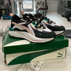 Puma Shoes Women Size 8 White Black Pink RS Curve Running Shoes 382750-02