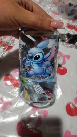 Stitch glass cup