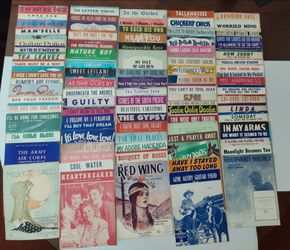 Vintage Guitar Sheet Music Lot 1930s-1940s Oahu Publishing Company Hawaiian Steel, 88 Pcs
