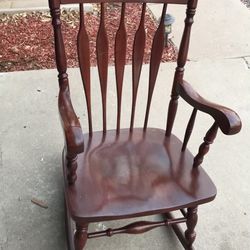 Wood rocking chair