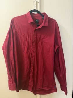 Armani Exchange Red button up Shirt XL slim fit