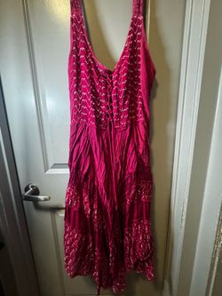 Boho red dress