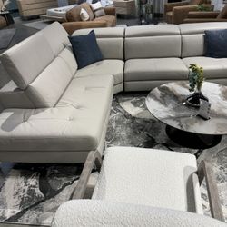 Leather Sectional Sofa Loveseat 