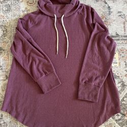 Terra & Sky Women's Cowl Neck Sweater - Purple