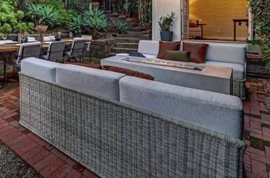 CB2 Rattan Outdoor Sofas