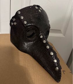 Black Studded Plague Doctor Mask Gothic Steampunk Halloween
