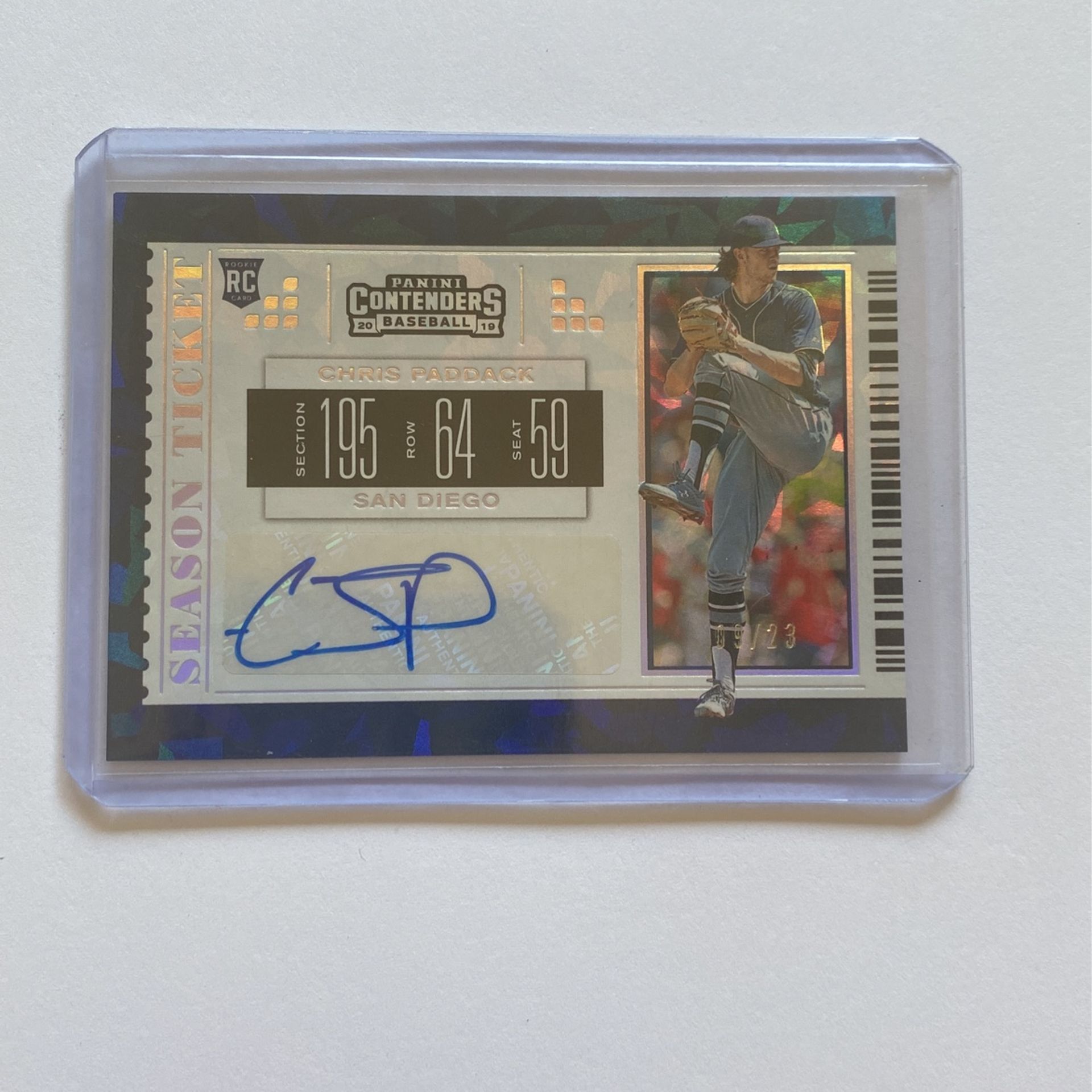 Chris Paddack Rookie Auto Card
