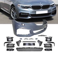 Fits 17-20 BMW G30 5-Series Sedan Front Bumper Cover Conversion Kits W/Grille PP