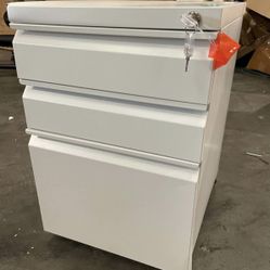 Mobile File Cabinet w/3 Drawers Heavy Duty 19.69"Dx15.35"Wx23.62"H, Fully Assembled, Filing Cabinet