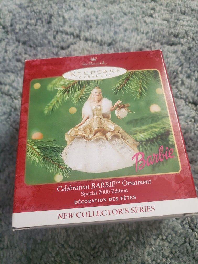 Brand New in Box Hallmark 2000 Keepsake Ornament "Celebration Barbie Ornament"