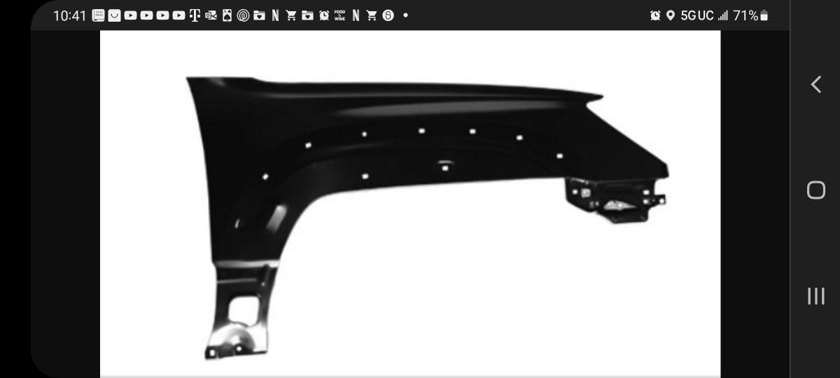 New Right front Fender For 2008 Toyota 4runner