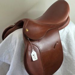Exselle 18" English All-Purpose Saddle Medium Tree Tan Leather New w/ Cover