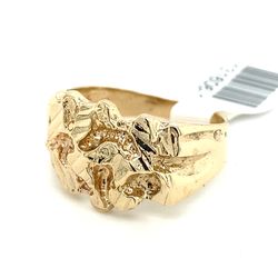 10k Gold Men’s Nugget Ring  3.8g Size 8 1/2  131606 1