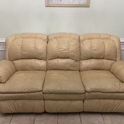 Leather Reclining Sofa