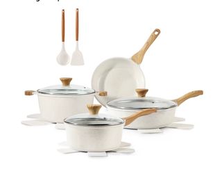 SENSARTE Nonstick Ceramic Cookware Set, 13-Piece Non-toxic Pots and Pans Set