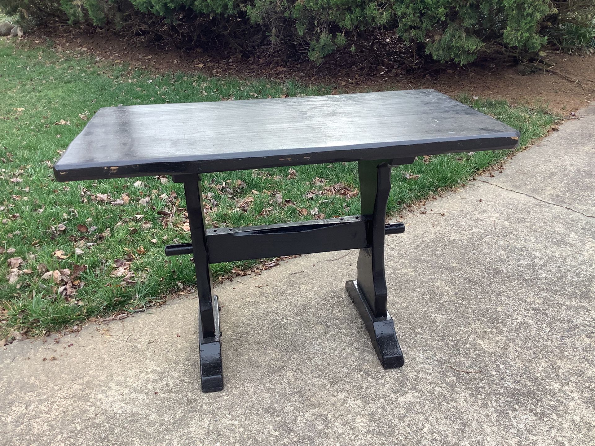 Black Wood Kitchen Table No Chairs 44 Long 24 Wide 24 Tall