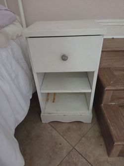 White nightstand