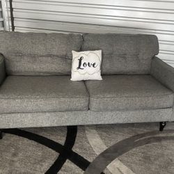Nice Comfy XL 7 Foot Gray Couch! 