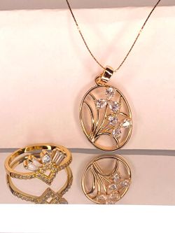 Hermoso Juego De Cadena, Dije Y Anillo! ❤️