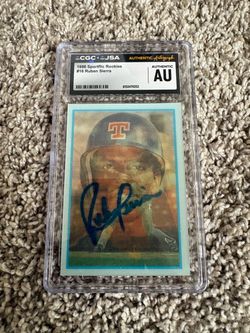 1986 Sportflic Rookies Ruben Sierra Rookie Auto CGC