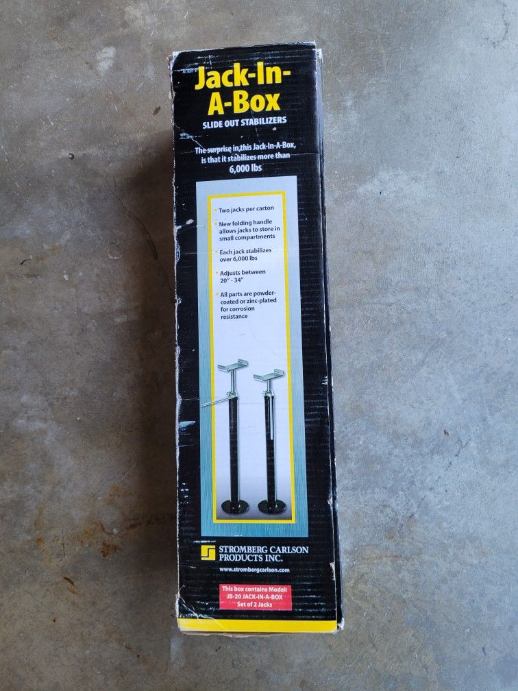 New In Box Jack-In-A-Box Slide-Out Stabilizers, Set of 2
