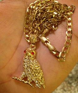 14k Gold Plated Cuban w/ OVO Pendant