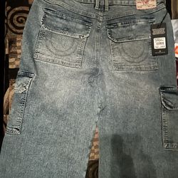 true Religion Baggy Cargo Denim