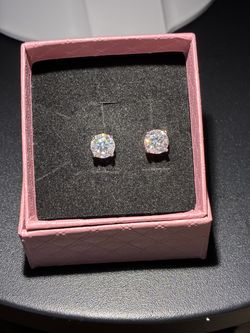 2.4ct Moissanite & Sterling Silver Earrings