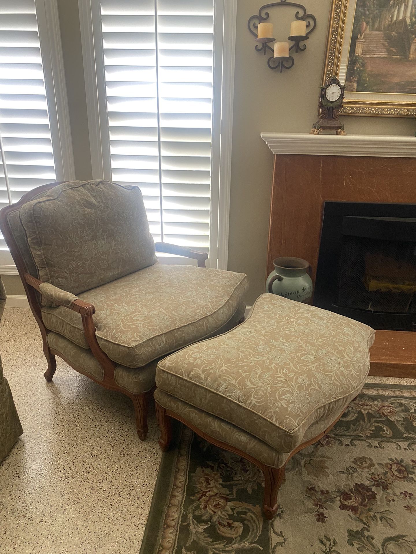 Ethan Allen Chair And Ottoman