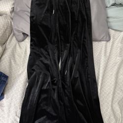 Velour Black Set- Pants Zip Sweater