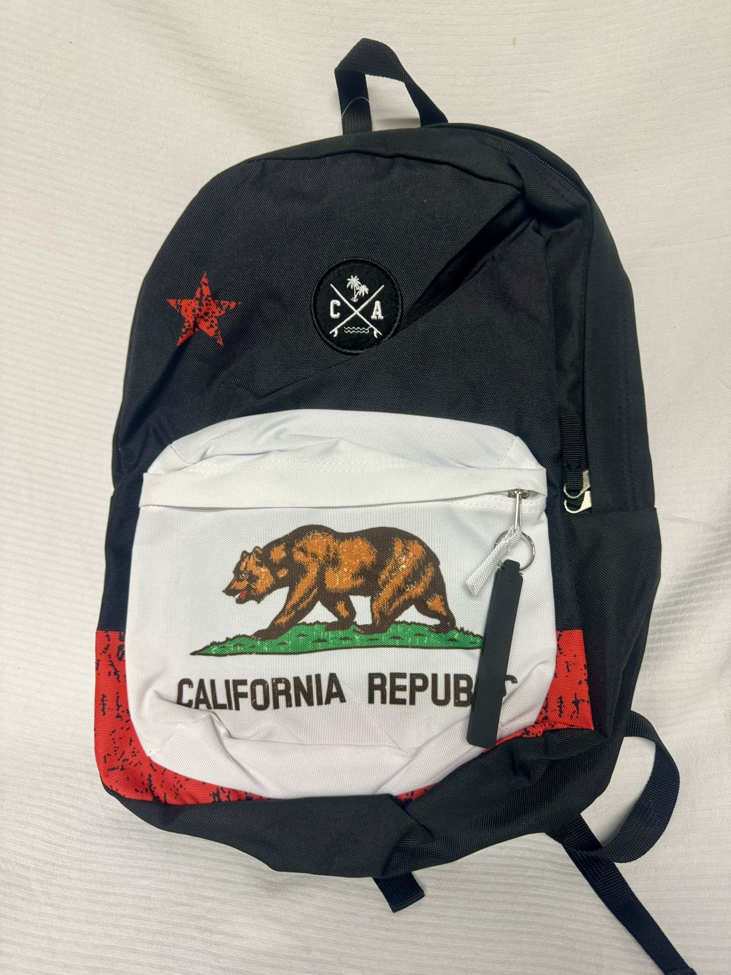 NEW California Republic Black Unisex Backpack NWT