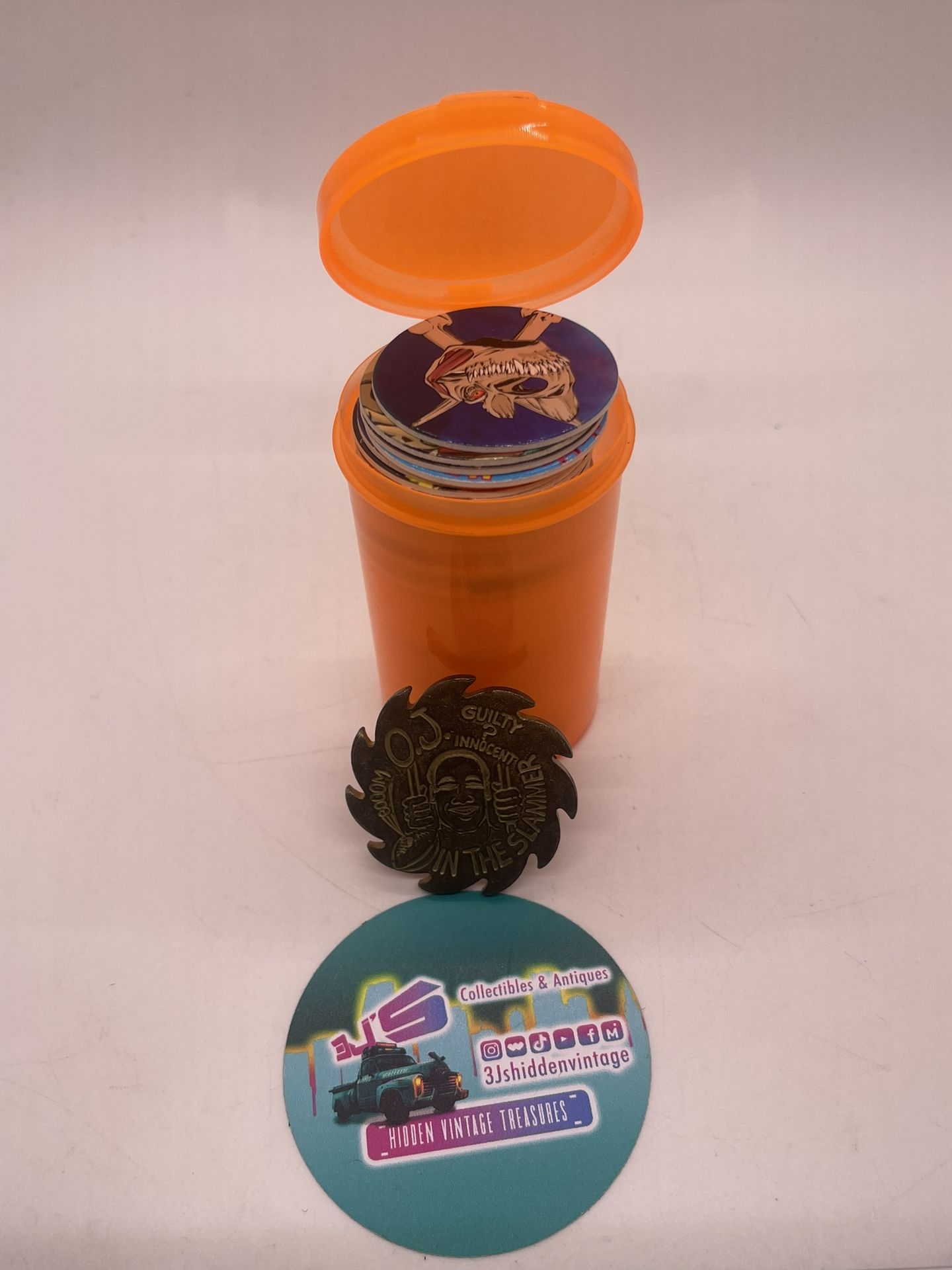 Vintage OJ Simpson POG Slammer & Pogs