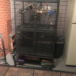 Black Used But Great Condition 2-tier Rodent Cage