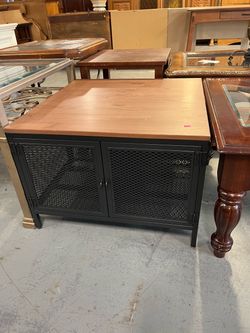 Industrial style side table or coffee table (in store)
