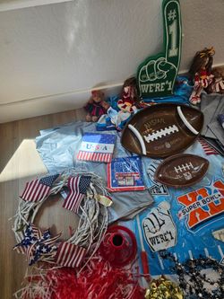 Patriotic Party Decor Bundle Super Bowl XLI Football USA School Spirit Lot
