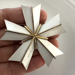 Crown Trifari Maltese Cross Brooch