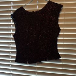 Burgundy sequence top
