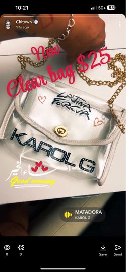 New Karol G clear stadium approved bag