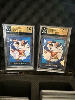 Dodgers luffy promo BGS 9.5 x2